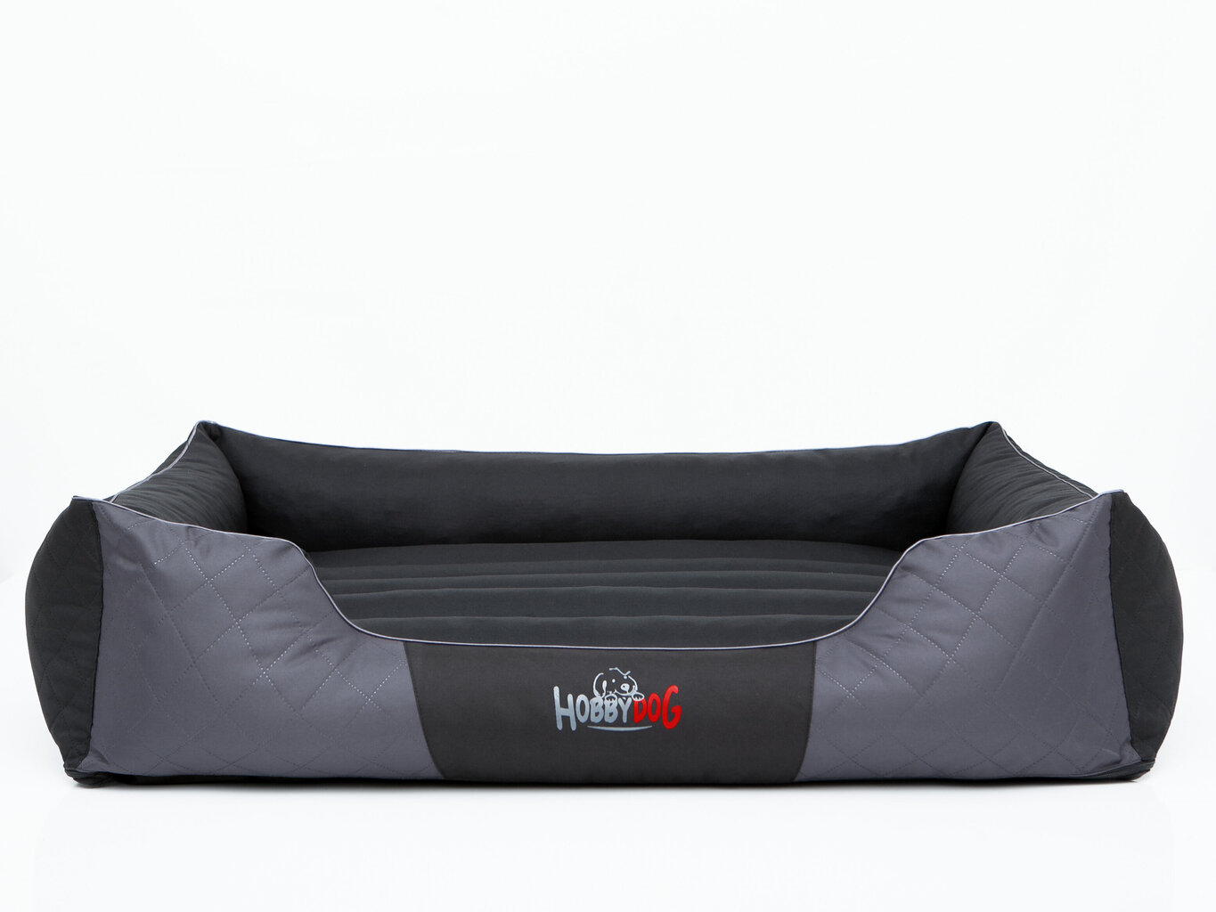 Hobbydog guolis Premium XXL, juodas/pilkas, 110x90 cm kaina ir informacija | Guoliai, pagalvėlės | pigu.lt