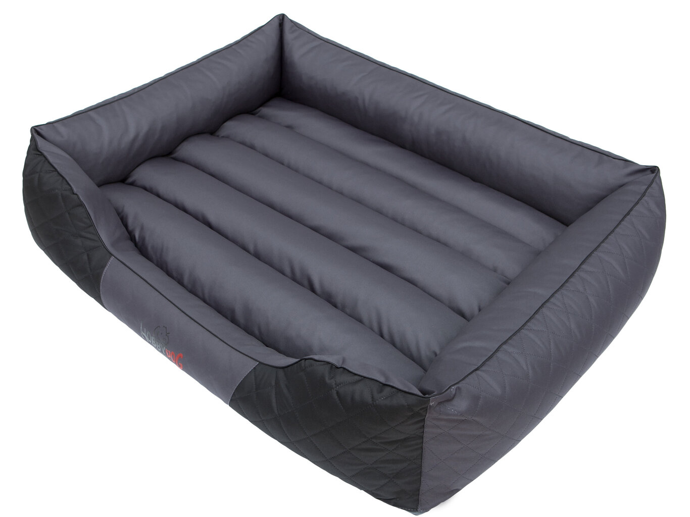 Hobbydog guolis Premium XL, pilkas/juodas, 85x65 cm kaina ir informacija | Guoliai, pagalvėlės | pigu.lt