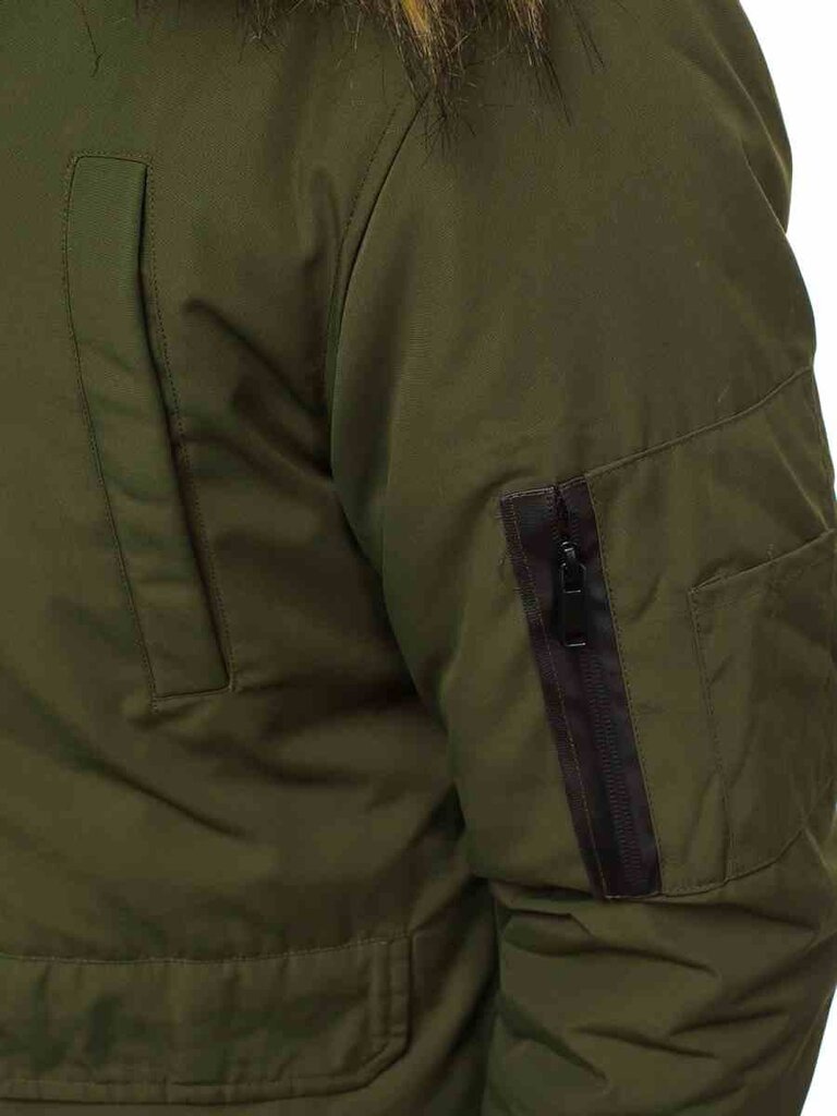 Bomber stiliaus žieminė žalia vyriška striukė "Lemor" kaina ir informacija | Vyriškos striukės | pigu.lt