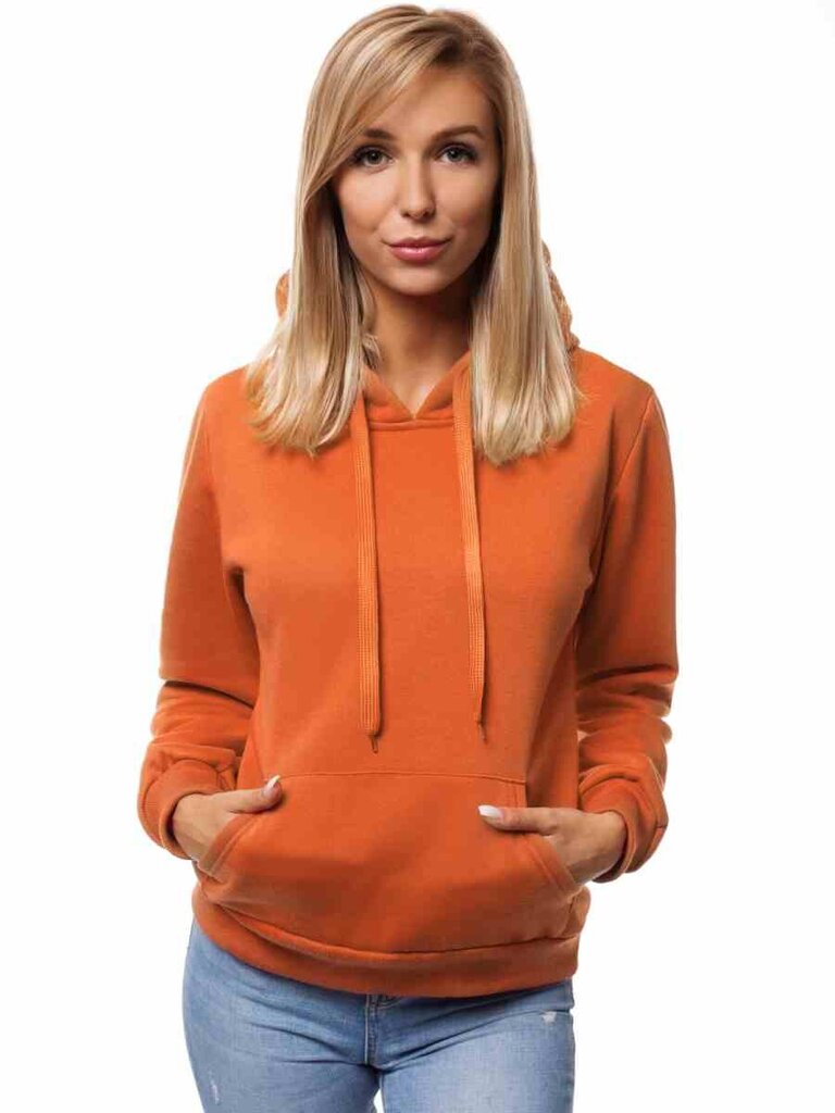 Džemperis su gobtuvu moterims Molin, oranžinis kaina ir informacija | Džemperiai moterims | pigu.lt
