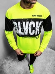 Stilingas geltonas-neoninis vyriškas džemperis "Viki" цена и информация | Мужские толстовки | pigu.lt