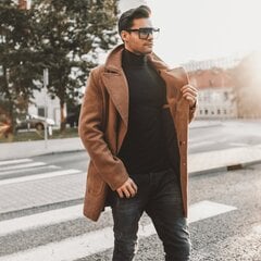 Paltas vyrams Nova, rudas цена и информация | Мужские пальто | pigu.lt