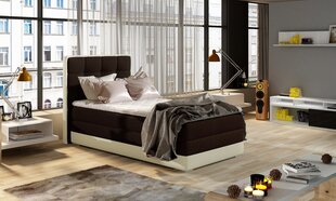 Кровать NORE ASTER, 90x200 см, коричневая/белая цена и информация | Кровати | pigu.lt