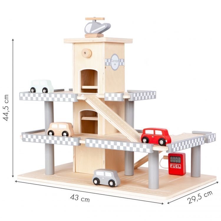 Medinis garažas su parkingu Ecotoys kaina ir informacija | Žaislai berniukams | pigu.lt