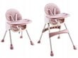 Maitinimo kėdutė Ecotoys 2in1, rožinė цена и информация | Maitinimo kėdutės | pigu.lt