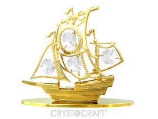 Пиратский корабль, на подставке, с кристаллами SWAROVSKI цена и информация | Детали интерьера | pigu.lt
