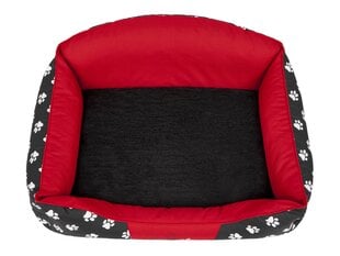 Лежак Hobbydog Exclusive XL, красный/черный цена и информация | Лежаки, домики | pigu.lt
