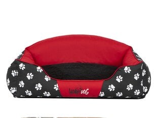 Лежак Hobbydog Exclusive XL, красный/черный цена и информация | Лежаки, домики | pigu.lt