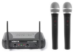 Vonyx STWM712 VHF Комплект беспроводных микрофонов 2-канала цена и информация | Микрофоны | pigu.lt