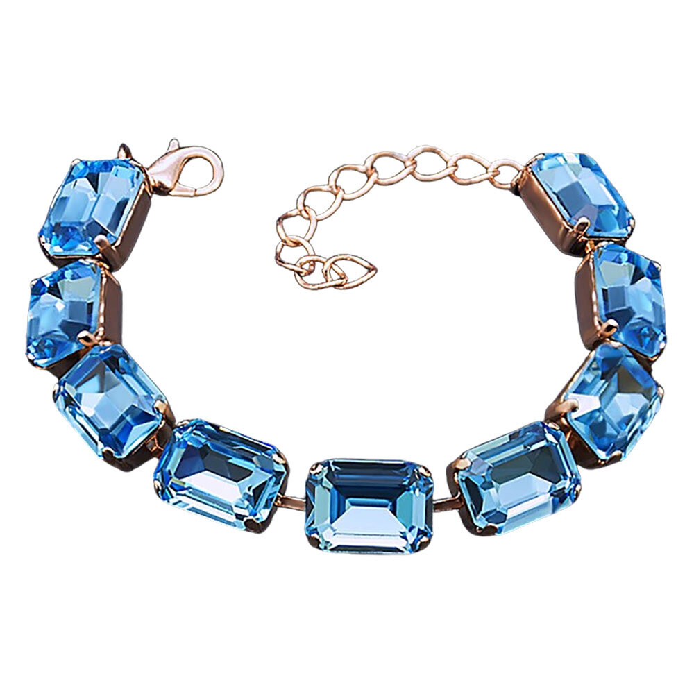 Apyrankė Spindesys Aquamarine Blue su Swarovski kristalais