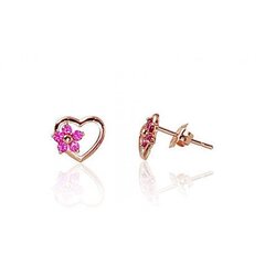 Auksiniai auskarai moterims Diamond Sky Romantika kaina ir informacija | Auskarai | pigu.lt