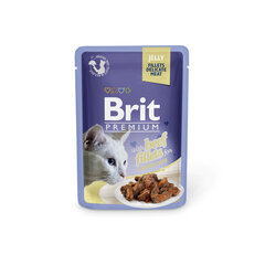 Brit Premium Cat Delicate konservai katėms maišelyje Beef in Jelly 85g x 24vnt цена и информация | Brit Premium Товары для животных | pigu.lt