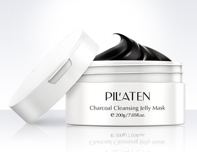 Valomoji veido kaukė Pilaten Charcoal 200 g kaina ir informacija | Veido kaukės, paakių kaukės | pigu.lt