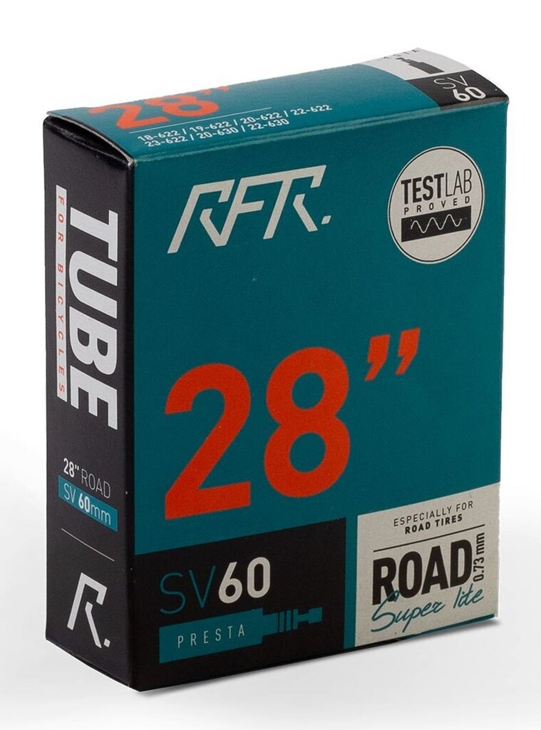 Kamera 28'' RFR Road 18/23-622/630 Super Lite 0.73mm SV 60 mm kaina ir informacija | Dviračių kameros ir padangos | pigu.lt