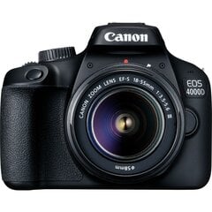 Canon EOS 4000D + 18-55mm III Kit цена и информация | Цифровые фотоаппараты | pigu.lt