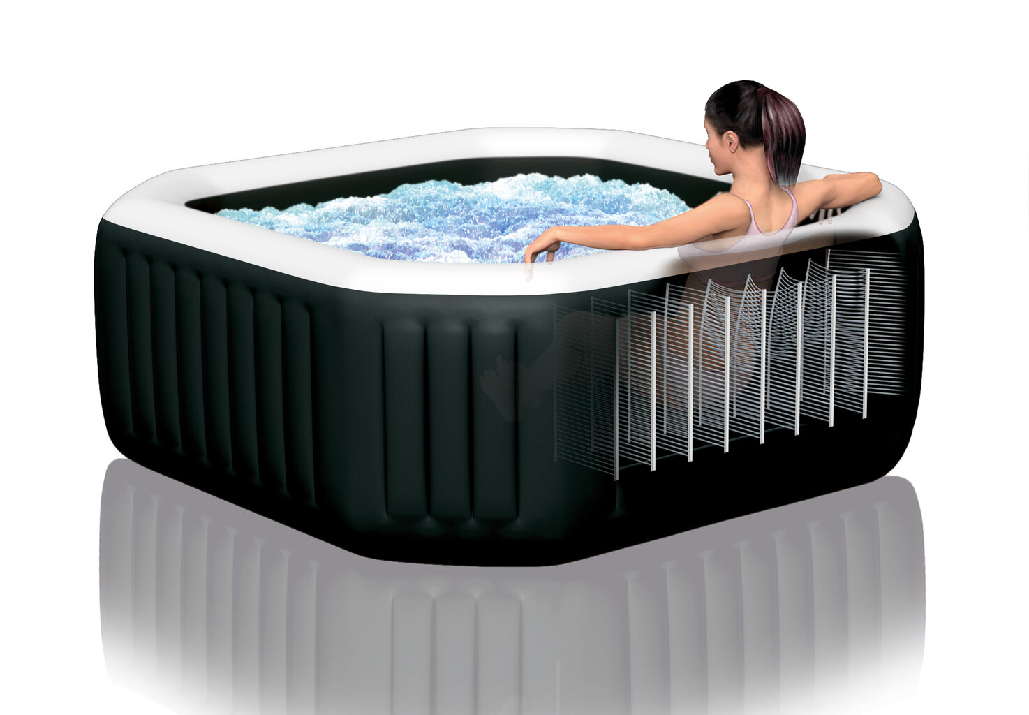 Masažinis baseinas Intex PureSpa™ Jet & Bubble Deluxe, 218x218x71 cm kaina ir informacija | Baseinai | pigu.lt