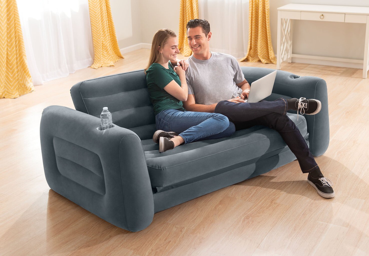 Pripučiama sofa Intex Pull-Out (išsiskleidžianti ), 224x203x66 cm цена и информация | Pripučiami čiužiniai ir baldai | pigu.lt