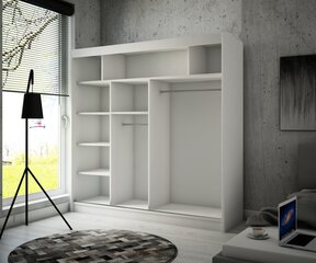 Шкаф Adrk Furniture Gilton 200 см, белый цена и информация | Шкафы | pigu.lt