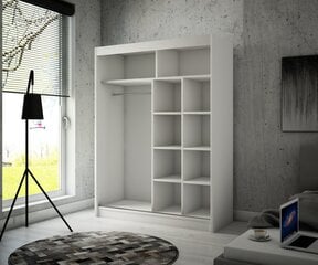 Шкаф Adrk Furniture Karen 150 см, белый цена и информация | Шкафы | pigu.lt