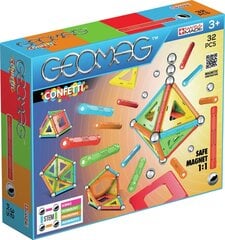 Geomag Confetti, 32 детали цена и информация | Конструкторы и кубики | pigu.lt