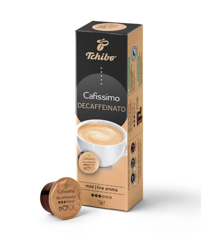 Tchibo kavos kapsulės Cafissimo Caffe Crema Decaffeinato, 10 vnt. цена и информация | Kava, kakava | pigu.lt