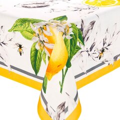Декоративная скатерть Ambition Lemon, белый - серый - зеленый - желтый,160 x 280 см цена и информация | Скатерти, салфетки | pigu.lt