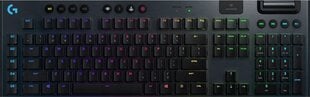 Игровая клавиатура Logitech G915 Clicky, черная цена и информация | Клавиатуры | pigu.lt