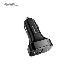 USAMS Ład. sam. 2xUSB C13 2,1A czarny|black (only head) CC87TC01 цена и информация | Зарядные устройства для телефонов | pigu.lt