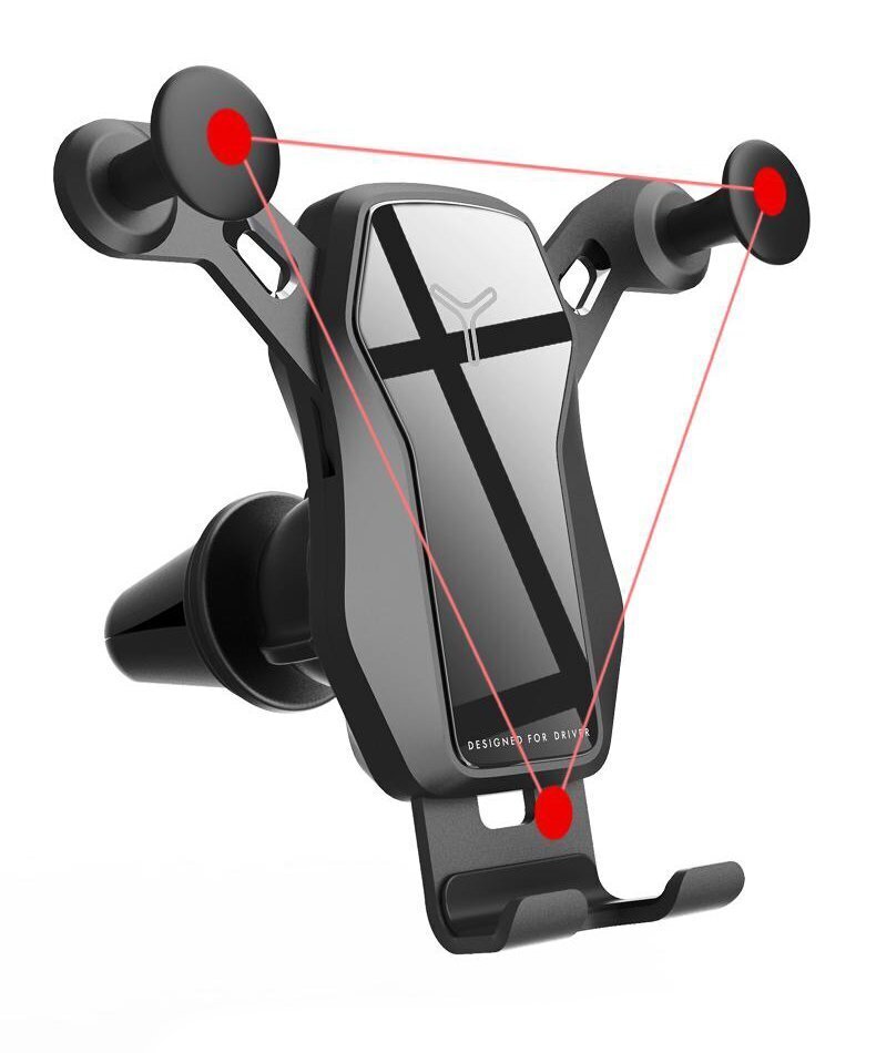 Telefono laikiklis Wozinsky Horizontal / Vertical Gravity Car Mount, skirtas Air Outlet, juodas (Wch-04) kaina ir informacija | Telefono laikikliai | pigu.lt