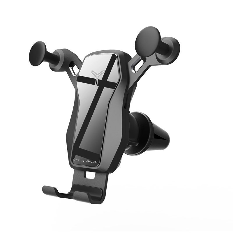 Telefono laikiklis Wozinsky Horizontal / Vertical Gravity Car Mount, skirtas Air Outlet, juodas (Wch-04) kaina ir informacija | Telefono laikikliai | pigu.lt