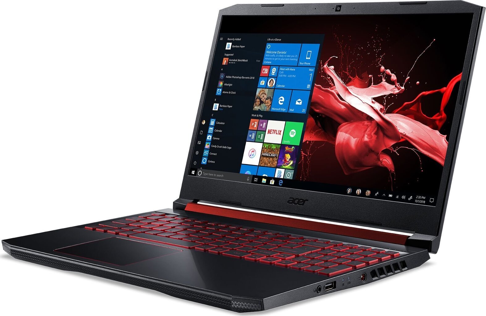 Acer Nitro 5 (NH.Q5AEP.06E) 16 GB RAM/ 512 GB M.2 PCIe/ kaina ir informacija | Nešiojami kompiuteriai | pigu.lt