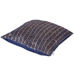 My Home dekoratyvinės pagalvėlės užvalkalas Velvet Blue Herringbone kaina ir informacija | Dekoratyvinės pagalvėlės ir užvalkalai | pigu.lt