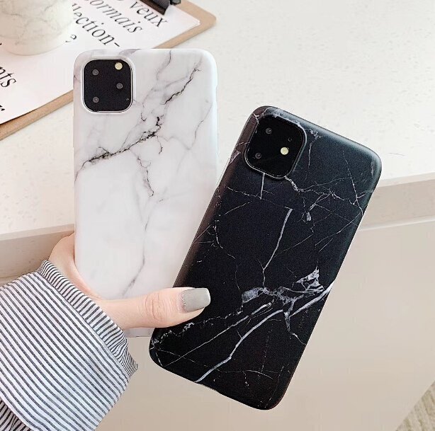 Wozinsky Marble TPU Case Cover, skirtas Apple iPhone 11 Pro, juodas kaina ir informacija | Telefono dėklai | pigu.lt