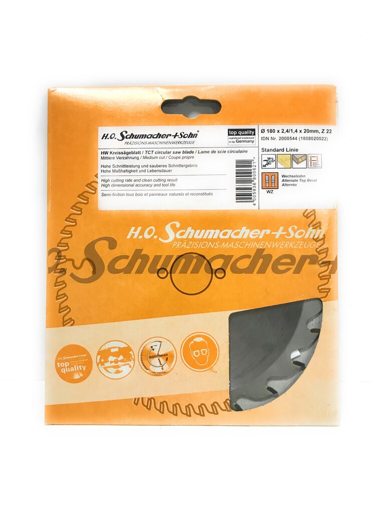Medžio pjovimo diskas, 205 x 2,4/1,4 x 18 mm, Z-42 H.O Schumacher+Sohn kaina ir informacija | Sodo technikos dalys | pigu.lt