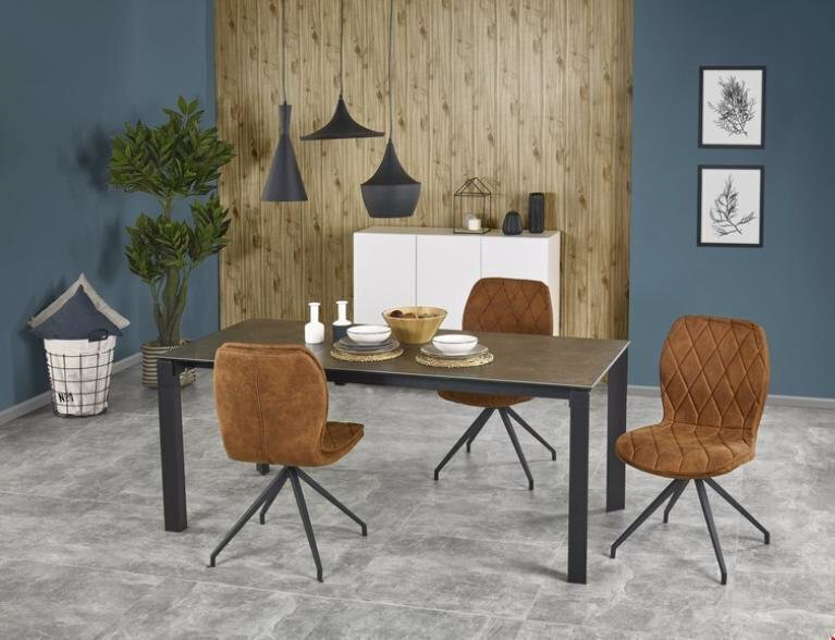 2-jų kėdžių komplektas Halmar K 237, rudas kaina ir informacija | Virtuvės ir valgomojo kėdės | pigu.lt