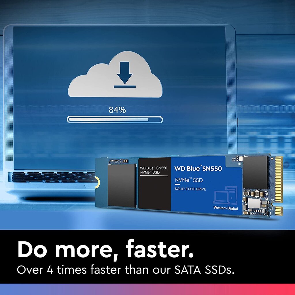 Drive WD Blue SN550 WDS100T2B0C (1 TB ; M.2; PCIe NVMe 3.0) цена и информация | Vidiniai kietieji diskai (HDD, SSD, Hybrid) | pigu.lt