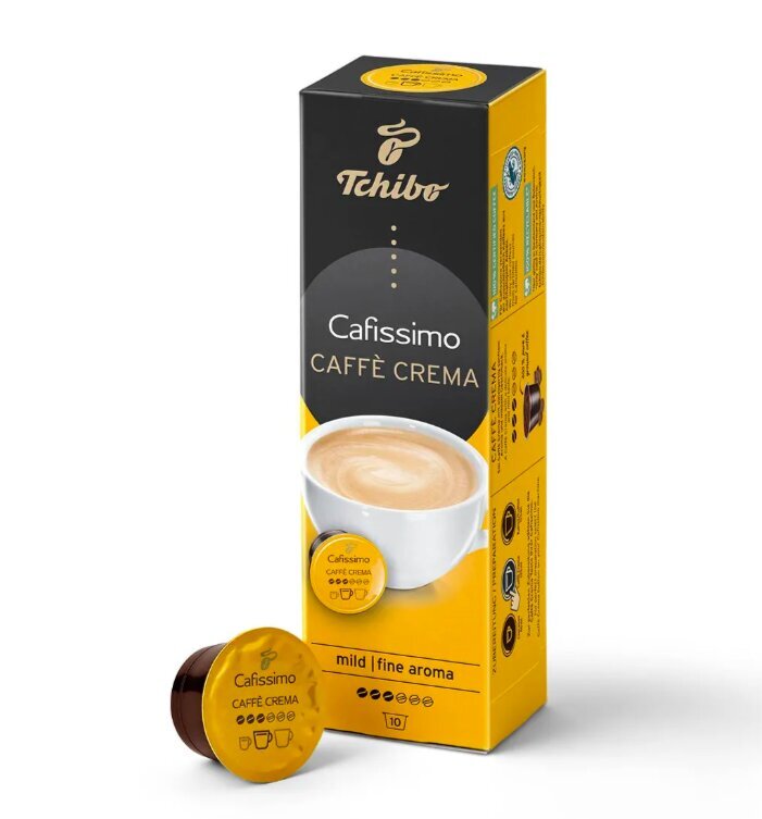 Tchibo kavos kapsulės Cafissimo Caffe Crema Mild Fine aroma, 10 vnt. kaina ir informacija | Kava, kakava | pigu.lt