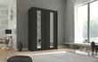 Spinta Adrk Furniture Balton 150 cm, juoda kaina ir informacija | Spintos | pigu.lt