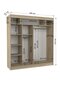 Spinta Adrk Furniture Gilton 200 cm, ąžuolo spalvos kaina ir informacija | Spintos | pigu.lt