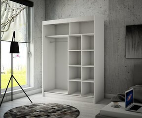 Spinta Adrk Furniture Karen 150 cm, juoda kaina ir informacija | Spintos | pigu.lt
