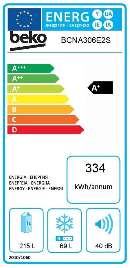 Beko BCNA306E2S kaina ir informacija | Šaldytuvai | pigu.lt