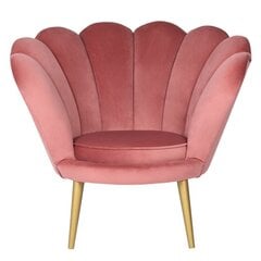 Fotelis TMS Tristan, tamsiai rožinis/aukso spalvos kaina ir informacija | Svetainės foteliai | pigu.lt