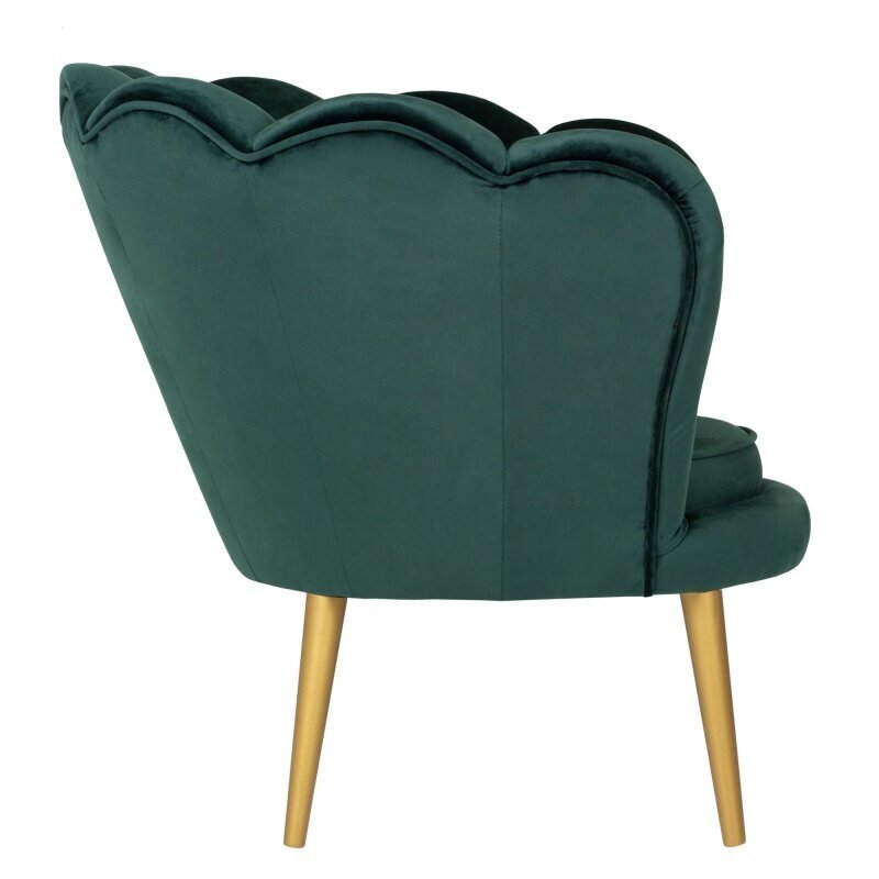 Fotelis TMS Tristan, žalias/aukso spalvos kaina ir informacija | Svetainės foteliai | pigu.lt
