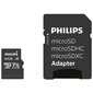 Philips MICROSDXC 64GB CLASS 10/UHS 1 + ADAPTER цена и информация | Atminties kortelės telefonams | pigu.lt