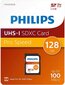 Philips SDXC 128GB Class 10 UHS-I U3 V30 A1 цена и информация | Atminties kortelės telefonams | pigu.lt