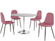 Valgomojo baldų komplektas Notio Living Terri/Lamar, pilkas/rožinis kaina ir informacija | Valgomojo komplektai | pigu.lt