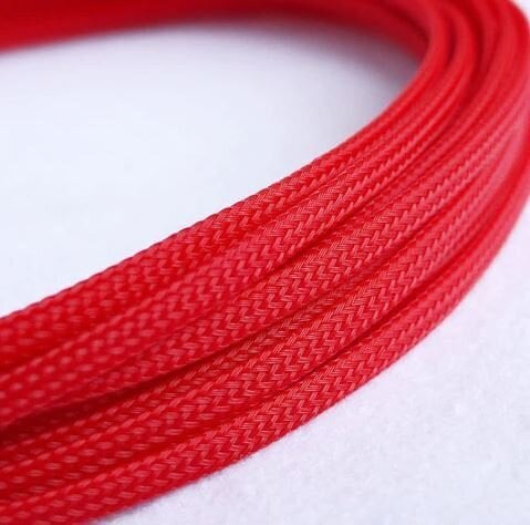 Tekstilinis kabelis, 2x0,5 mm, raudonas, 5 m цена и информация | Tekstiliniai kabeliai ir elektros kaladėlės | pigu.lt