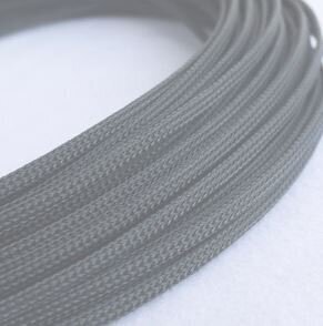 Tekstilinis kabelis, 2x0,5 mm, pilkas, 5 m kaina ir informacija | Tekstiliniai kabeliai ir elektros kaladėlės | pigu.lt