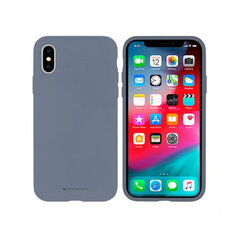 Чехол Mercury Goospery "Silicone Case" Apple iPhone X/XS лавандово-серый цена и информация | Чехлы для телефонов | pigu.lt