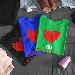 Женская футболка "Be youtiful" цена и информация | Оригинальные футболки | pigu.lt